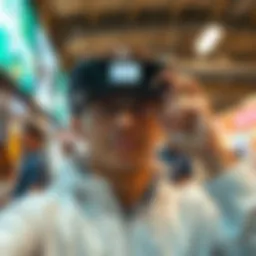 Visual representation of augmented reality technology in use