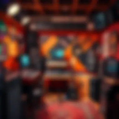 Exploring the Creative Space of Beat Makers A vibrant studio setup showcasing beat-making equipment and instruments