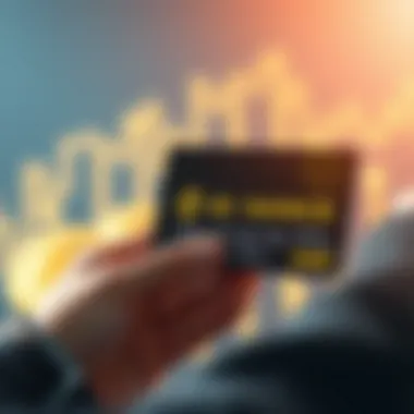 Cryptocurrency Transactions with Binance Card A conceptual image representing cryptocurrency transactions enabled by the Binance card