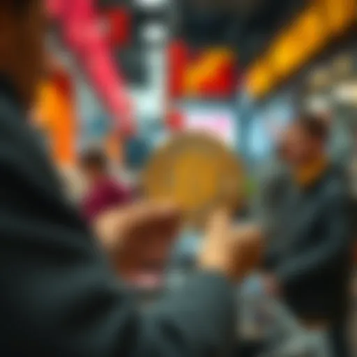 Bitcoin payment at a retail store