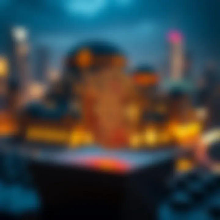 Illustration showcasing blockchain technology