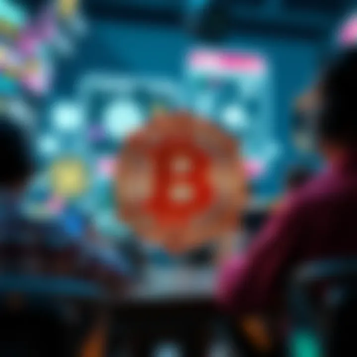 An illustration showing blockchain technology integration in gaming