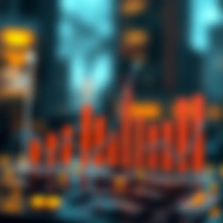 Graph showing trends in blockchain technology