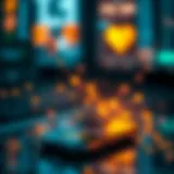Abstract representation of blockchain technology and digital assets