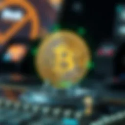 Conceptual representation of cryptocurrency services