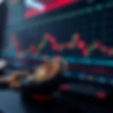 Conceptual representation of cryptocurrency futures trading