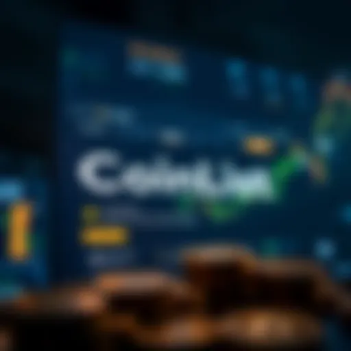 Illustration of CoinList platform showcasing token sales