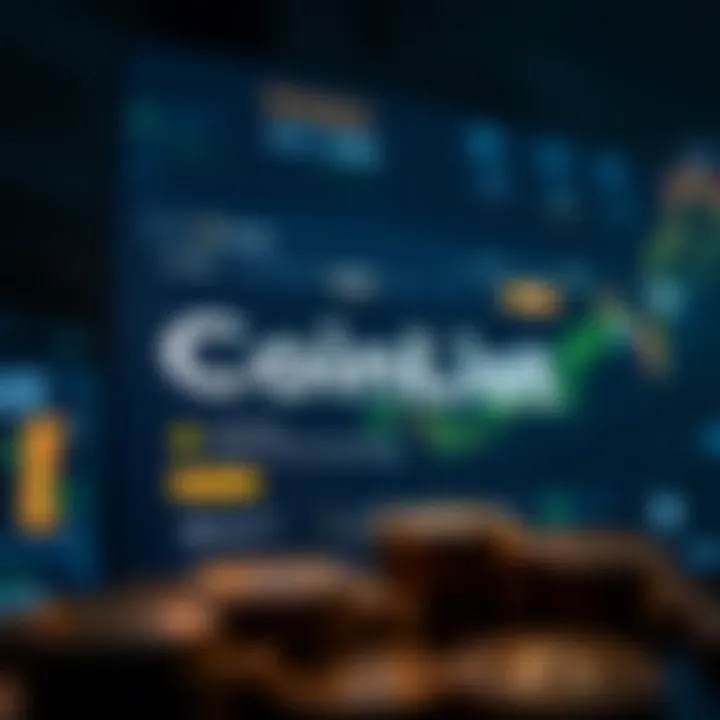 Illustration of CoinList platform showcasing token sales