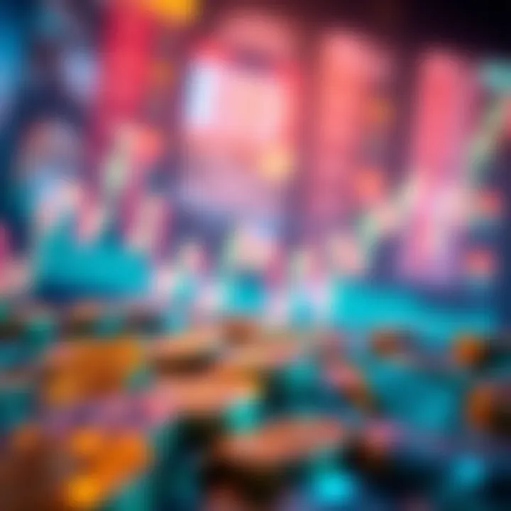 Abstract concept of cryptocurrency market trends