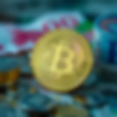 Cryptocurrency and Currency Relations Conceptual image linking cryptocurrency technology with traditional currencies