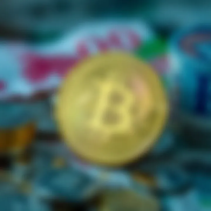 Cryptocurrency and Currency Relations Conceptual image linking cryptocurrency technology with traditional currencies