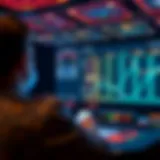 Virtual casino interface showcasing cryptocurrency transactions