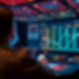 Virtual casino interface showcasing cryptocurrency transactions