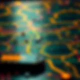 Visual representation of cryptocurrency data flow