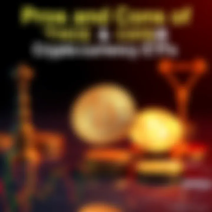 Pros and Cons of Cryptocurrency ETFs Infographic analyzing the pros and cons of cryptocurrency ETFs