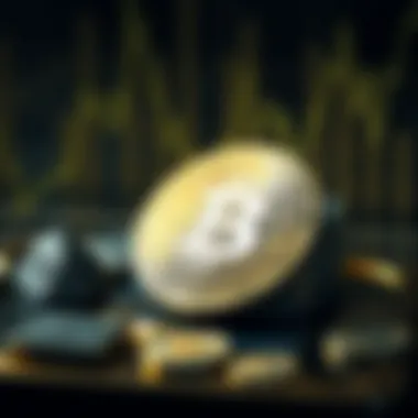 Cryptocurrency insurance concept illustration