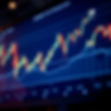 A dynamic graph showcasing cryptocurrency market trends