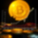 Graph illustrating cryptocurrency value trends