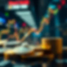 Conceptual representation of currency exchange dynamics