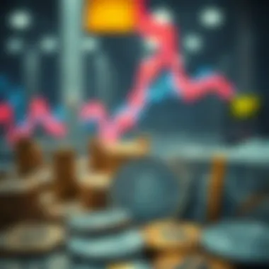 Exploring Currency Exchange Rates Currency exchange concept between KRW and USD