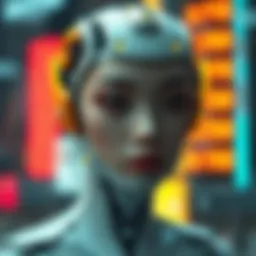 Conceptual representation of deepfake technology