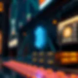 Illustration depicting the concept of blockchain technology in domain naming.