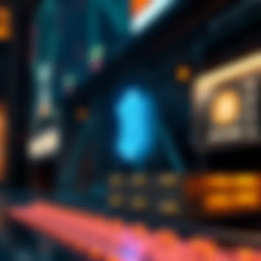 Illustration depicting the concept of blockchain technology in domain naming.