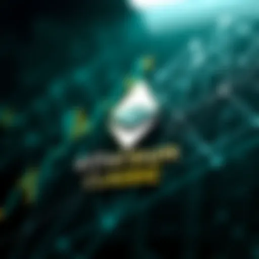 Ethereum Classic logo with blockchain graphics