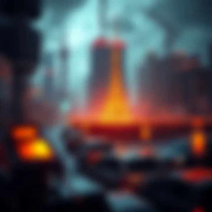 Futuristic depiction of cryptocurrency ecosystem