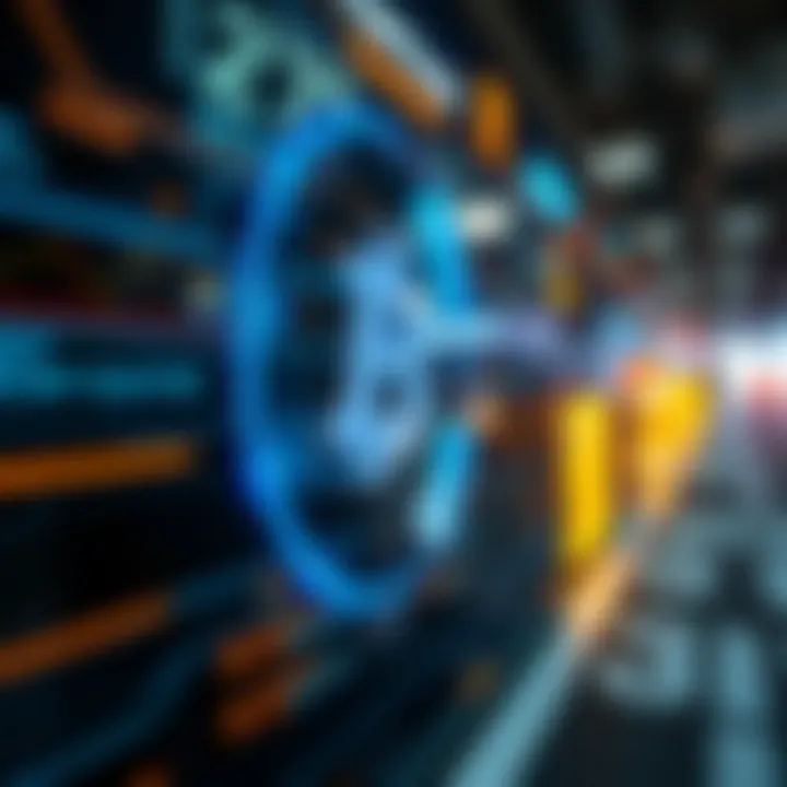 Visual depiction of high transaction speed in blockchain technology