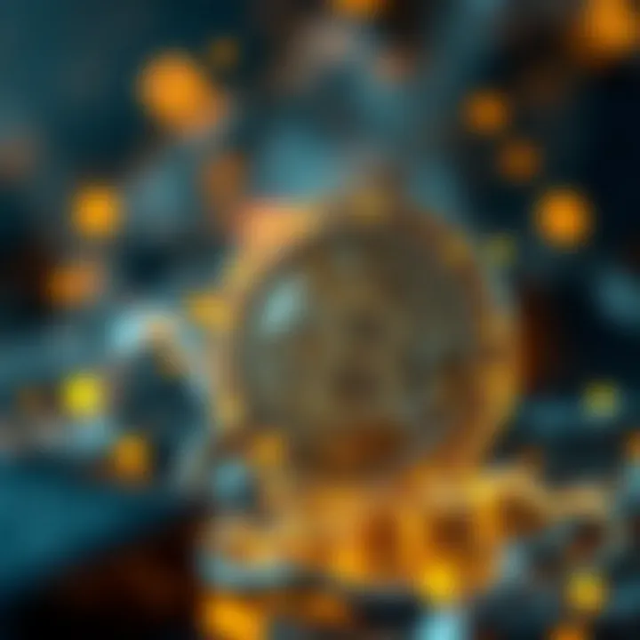 An abstract representation of blockchain technology