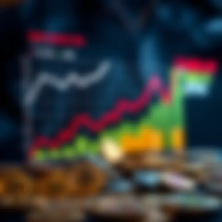 Graph showcasing investment potential of various gaming coins