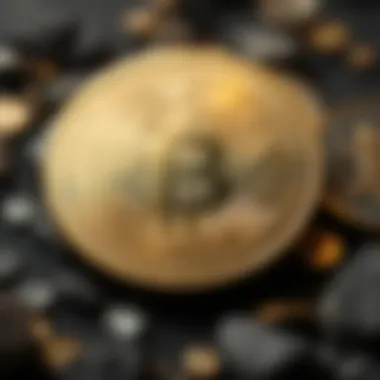 Conceptual representation of cryptocurrency