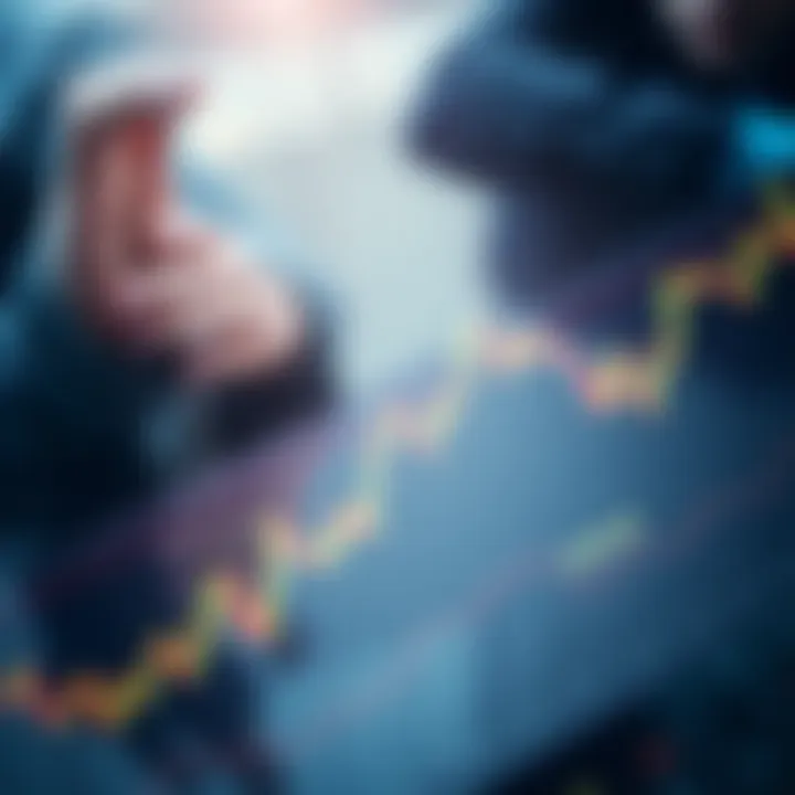 Chart showing market predictions for cryptocurrency