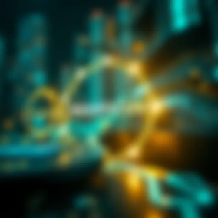 Visual illustration of blockchain technology supporting Marscoin