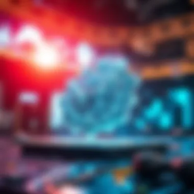 Visual depiction of blockchain technology integration in virtual environments