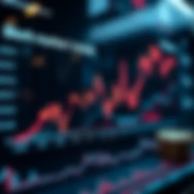 Graph showing market trends in digital assets