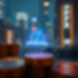 Visual representation of NFT banking concept