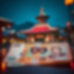 Norwegian currency notes with a Korean backdrop