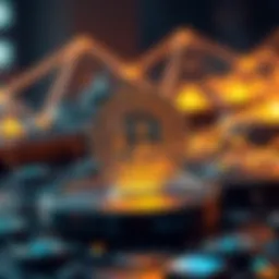 A futuristic representation of blockchain technology