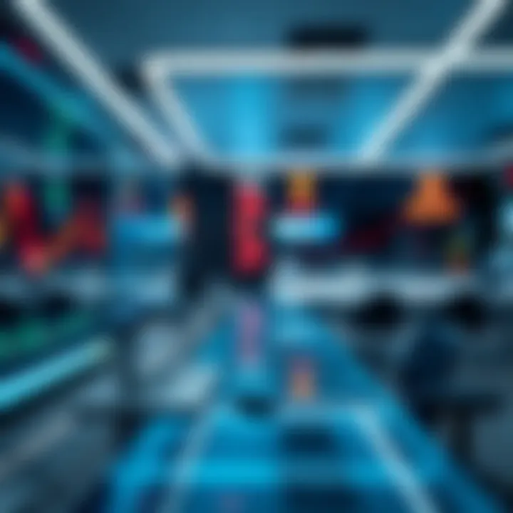 Illustration of selecting a trading platform for transactions