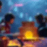 Conceptual illustration of Play to Earn model in gaming