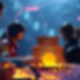 Conceptual illustration of Play to Earn model in gaming