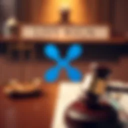 Ripple logo with a legal backdrop