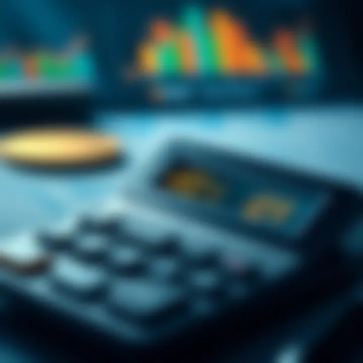 Calculator displaying ROI calculation