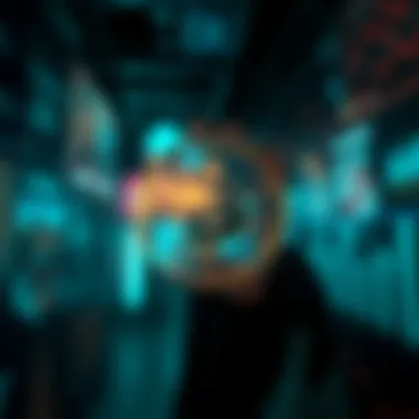 Visual representation of social trends in cryptocurrency market