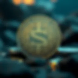 Conceptual representation of solid chain coin innovation