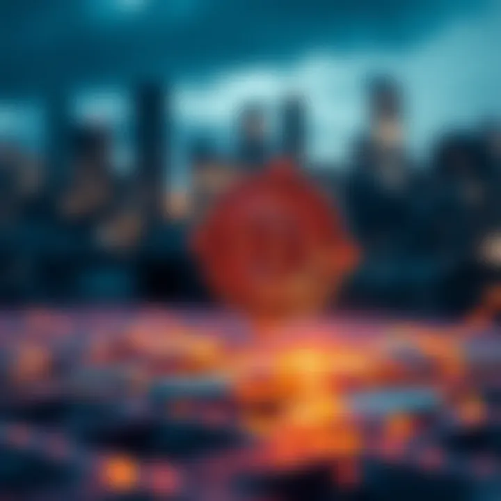 Conceptual representation of blockchain technology