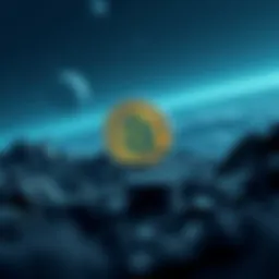 An abstract representation of space exploration in cryptocurrency