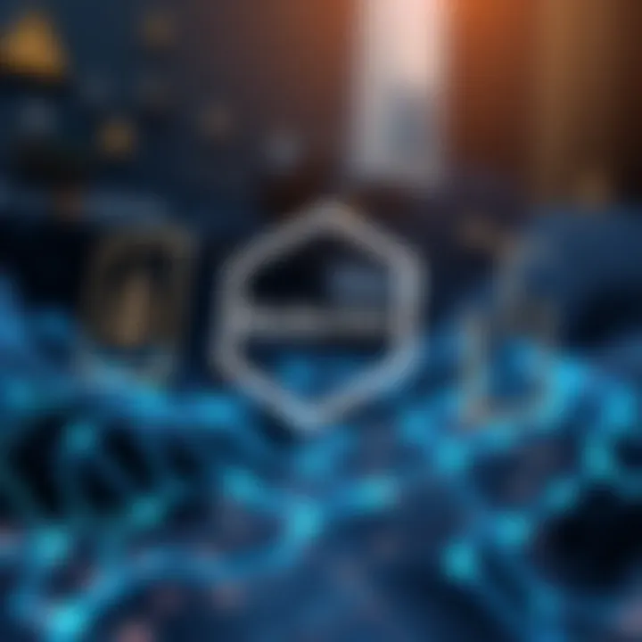 Integration of Blockchain and Financial Solutions A visual diagram illustrating the integration of blockchain and financial solutions